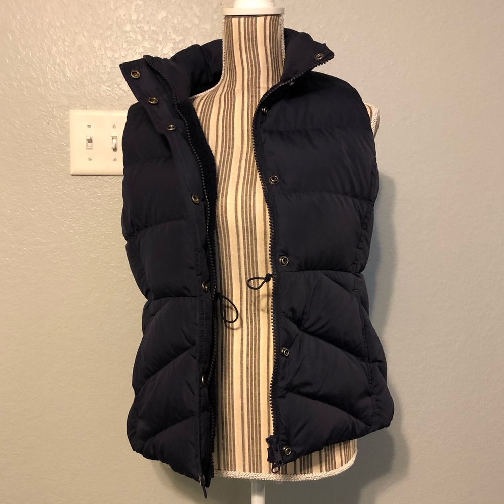 JCrew Navy Puffer Vest